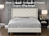 New Lisbeth Bed Frame Beige - Super King
