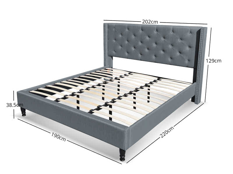 New Lisbeth Bed Frame Blue - Super King