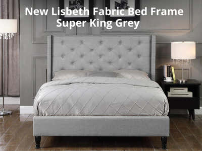 New Lisbeth Bed Frame Grey - Super King