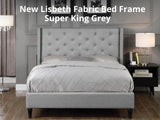 New Lisbeth Bed Frame Grey - Super King