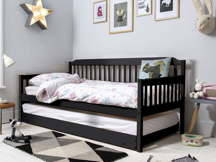 DS Karlan Daybed with Trundle Bedframe Black
