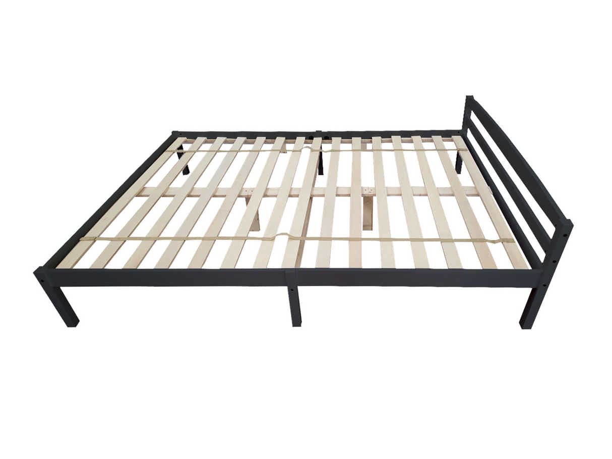 Wayford Bed Frame Black - & Euro Top Mattress B34 - Queen