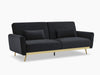 Limpley Sofa Bed Velvet Black