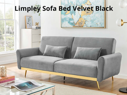 Limpley Sofa Bed Velvet Grey