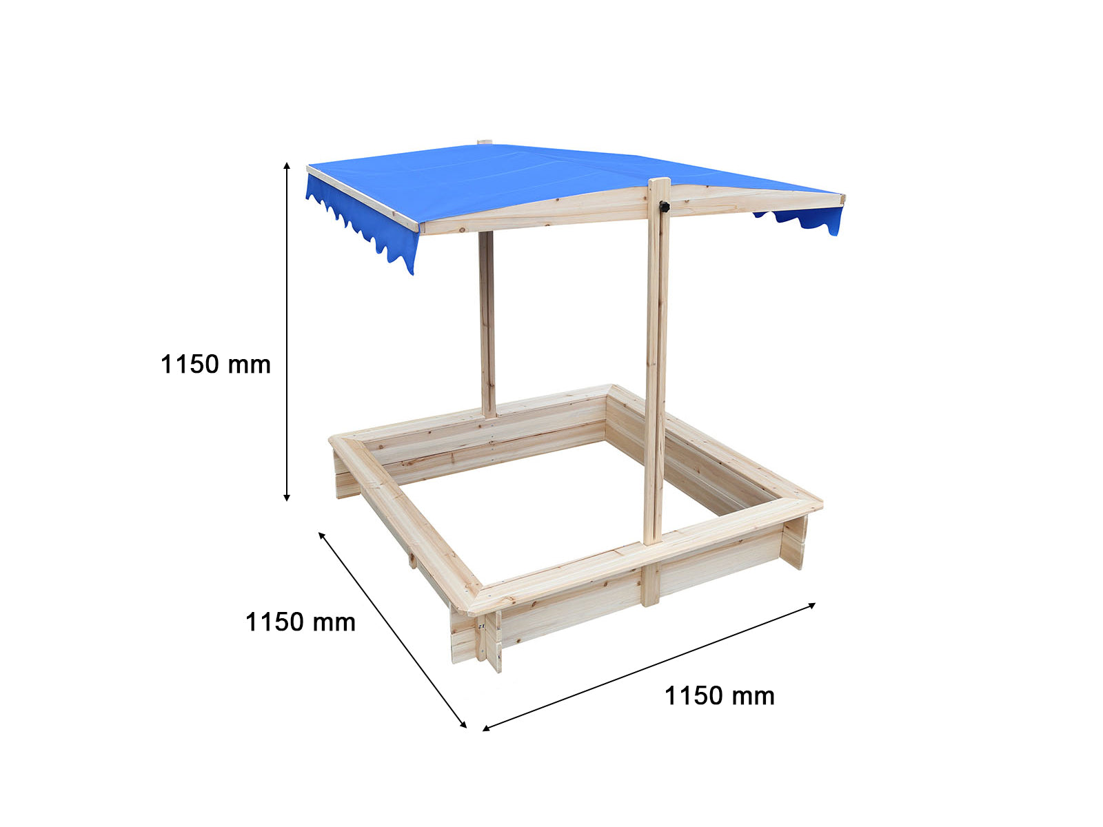 Wooden Sandpit With Canopy