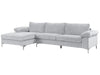 New Ronni Sectional Sofa with Left Chaise Velvet Grey