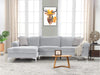 New Ronni Sectional Sofa with Left Chaise Velvet Grey