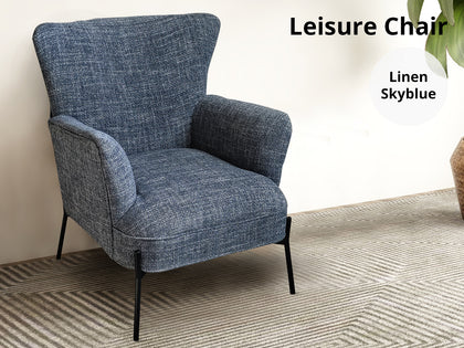 Leisure Chair 1613 Linen Skyblue