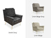 Leisure Chair 1636 Vevlet Grey