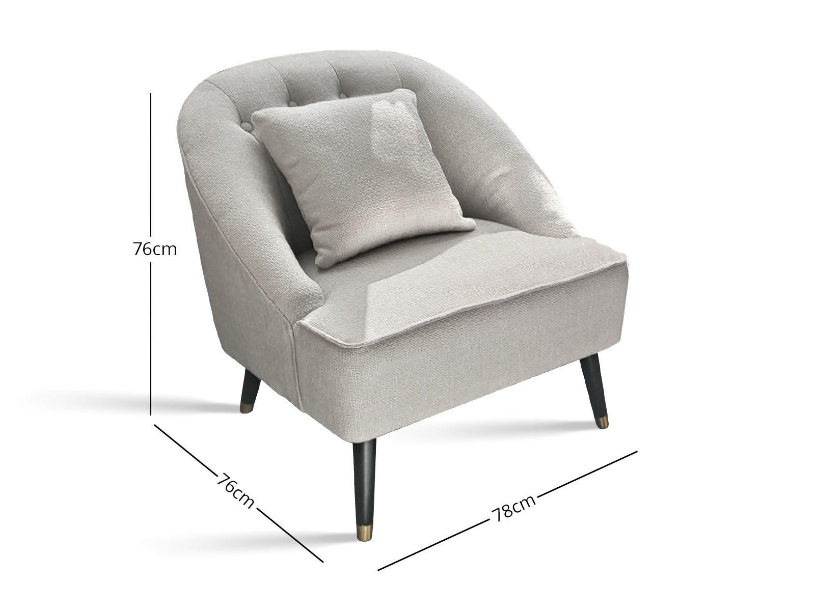 Leisure Chair H04 Linen Beige Grey
