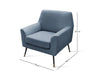 Leisure Chair S48 Velvet Light Blue