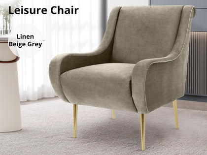 Leisure Chair S49 Linen Beige Grey