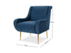 Leisure Chair S49 Velvet Light Blue