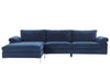 Ronni Sectional Sofa Velvet Blue
