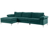 Ronni Sectional Sofa Velvet Green