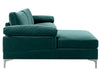 Ronni Sectional Sofa Velvet Green