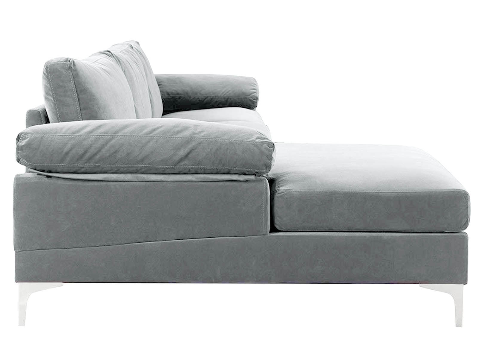 T Ronni Sectional Sofa Velvet Grey