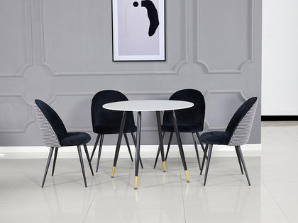 Lavina Dining Set - Round Table with 4x Chair
