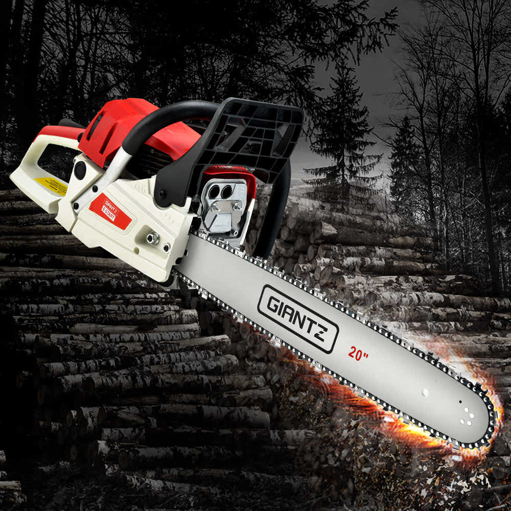 DS NA 62CC Chainsaw Commercial Petrol 20" Bar E-Start 20 Bar Pruning Chain Saw