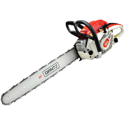 DS NA Giantz 88cc Commercial Petrol Chainsaw E-Start 24 Bar Pruning Chain Saw