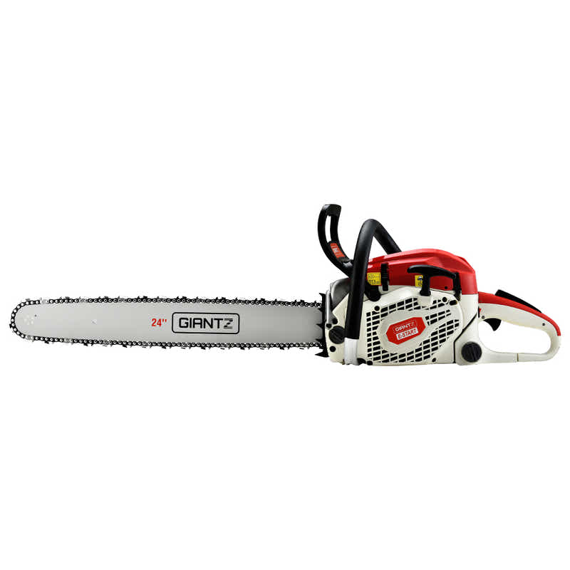 DS NA Giantz 88cc Commercial Petrol Chainsaw E-Start 24 Bar Pruning Chain Saw