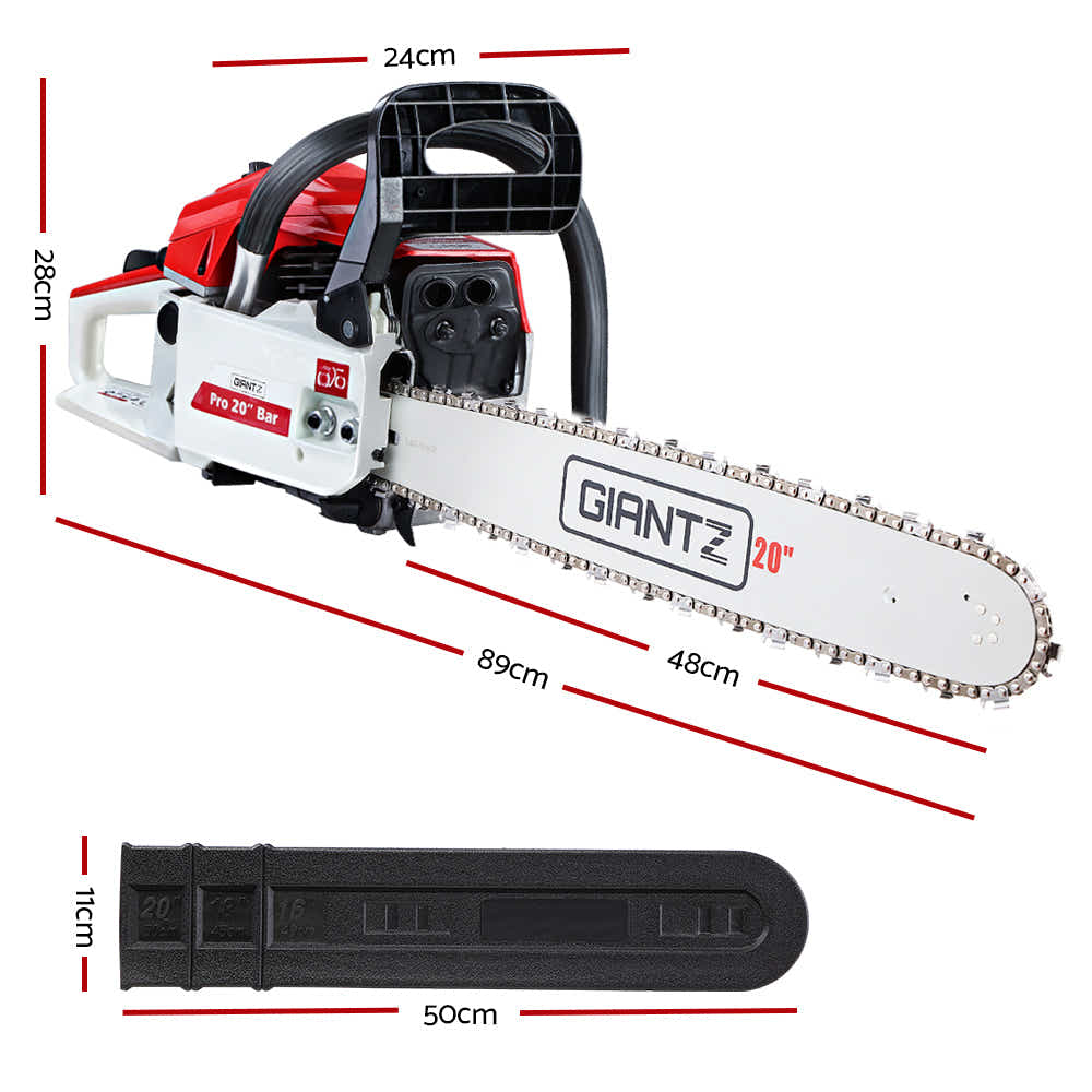 DS NA GIANTZ 52CC Petrol Commercial Chainsaw Chain Saw Bar E-Start Pruning