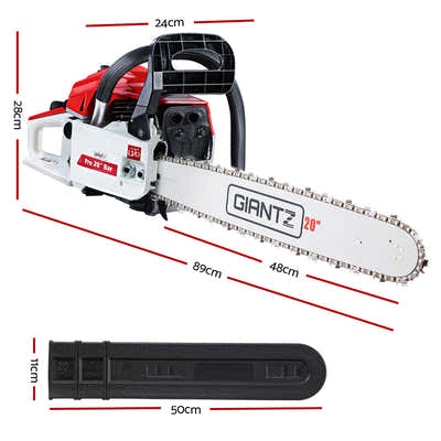 DS NA GIANTZ 52CC Petrol Commercial Chainsaw Chain Saw Bar E-Start Pruning