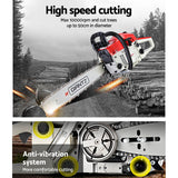 DS NA GIANTZ 52CC Petrol Commercial Chainsaw Chain Saw Bar E-Start Pruning