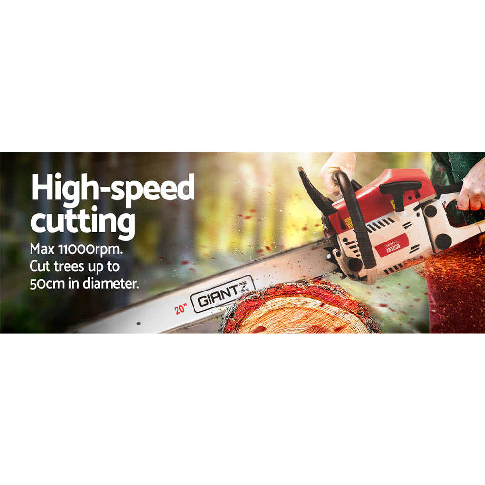 DS NA 62cc Petrol Commercial Chainsaw 20" Bar E-Start Tree Chain Saw Pruning