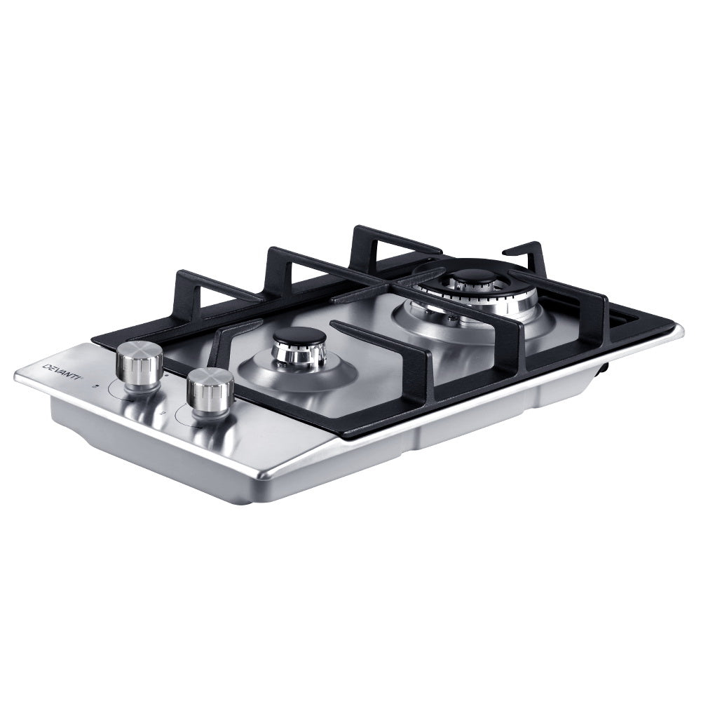 DS NA Gas Cooktop 30cm Gas Stove Cooker 2 Burner Cook Top Konbs NG LPG Steel
