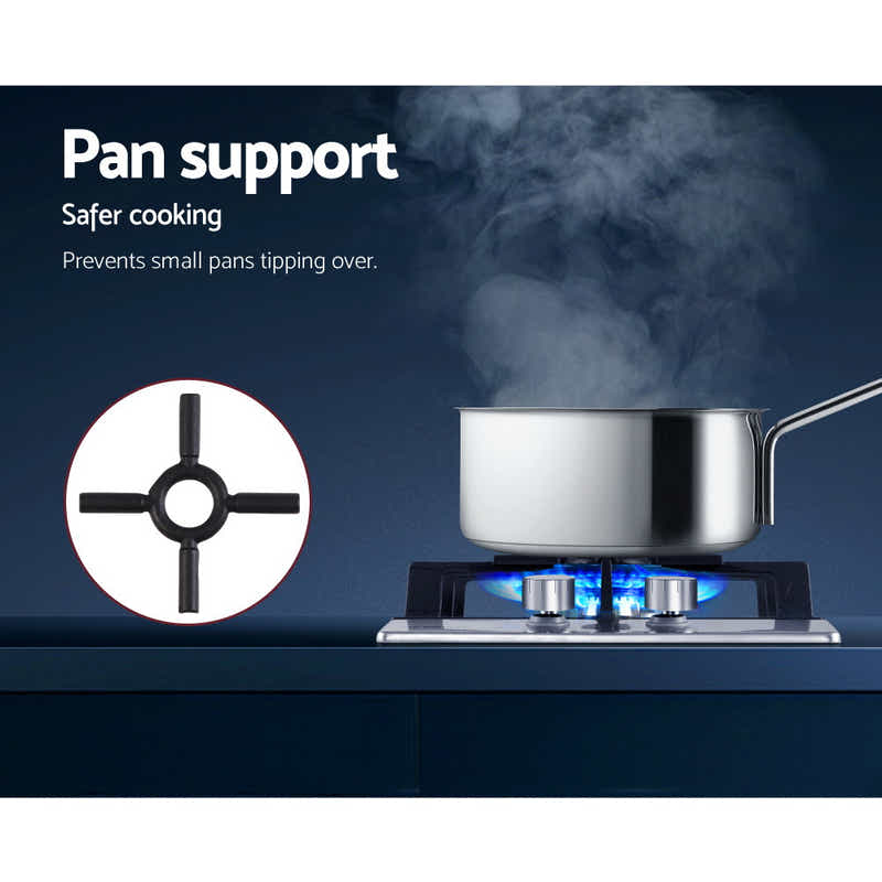 DS NA Gas Cooktop 30cm Gas Stove Cooker 2 Burner Cook Top Konbs NG LPG Steel