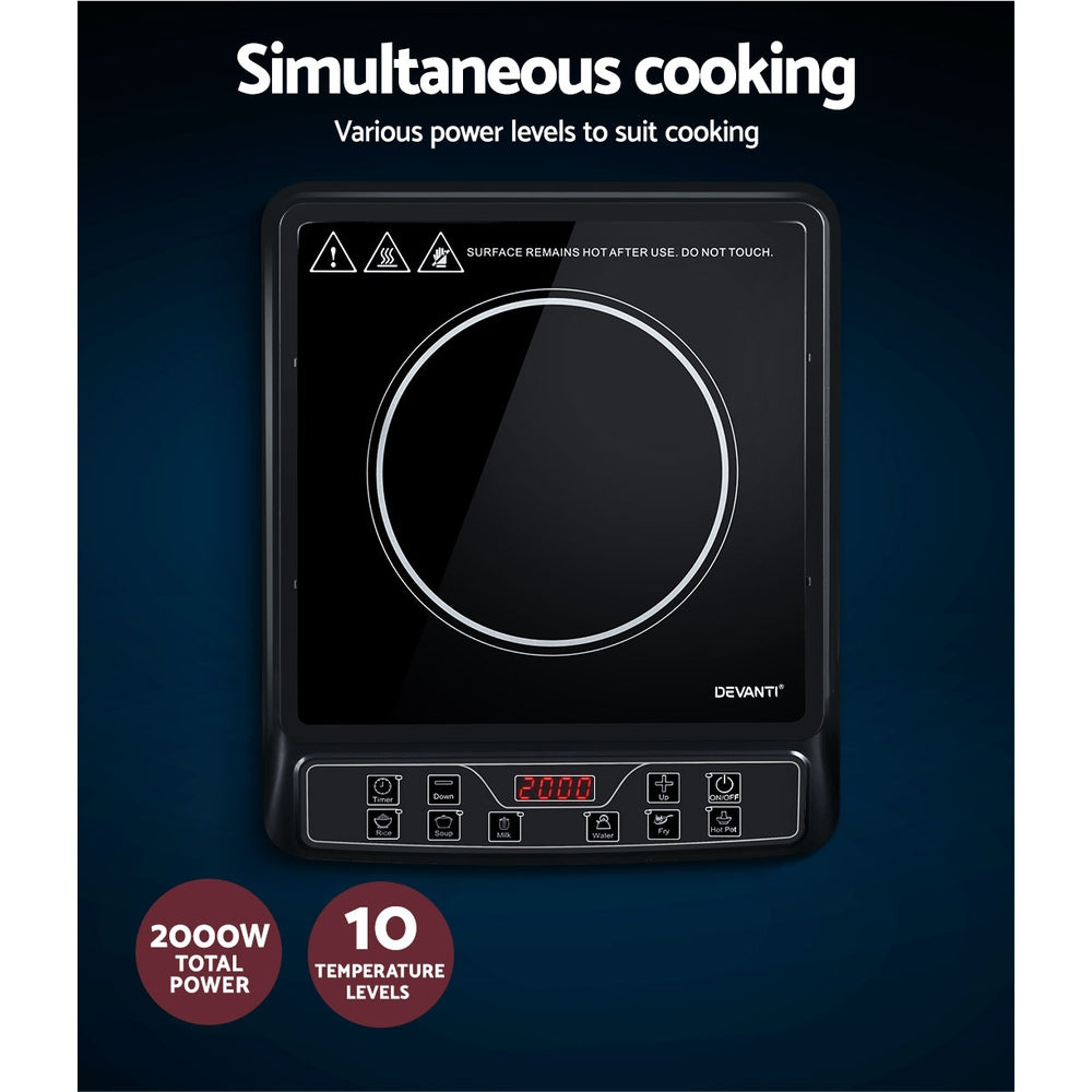 DS NA  Electric Induction Cooktop Portable Cook Top Ceramic Kitchen Hot Plate