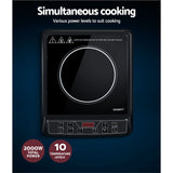 DS NA  Electric Induction Cooktop Portable Cook Top Ceramic Kitchen Hot Plate