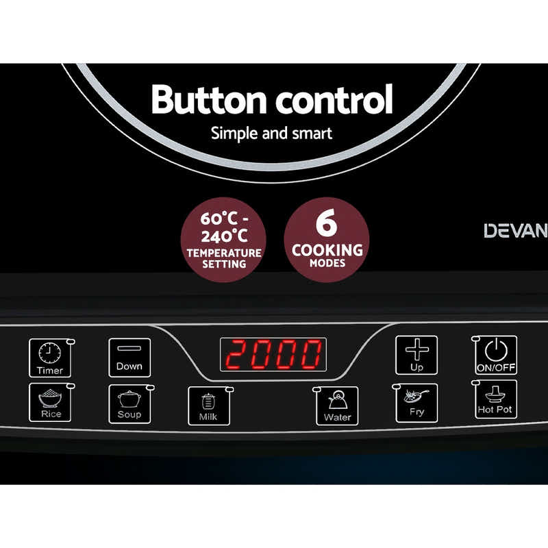 DS NA  Electric Induction Cooktop Portable Cook Top Ceramic Kitchen Hot Plate