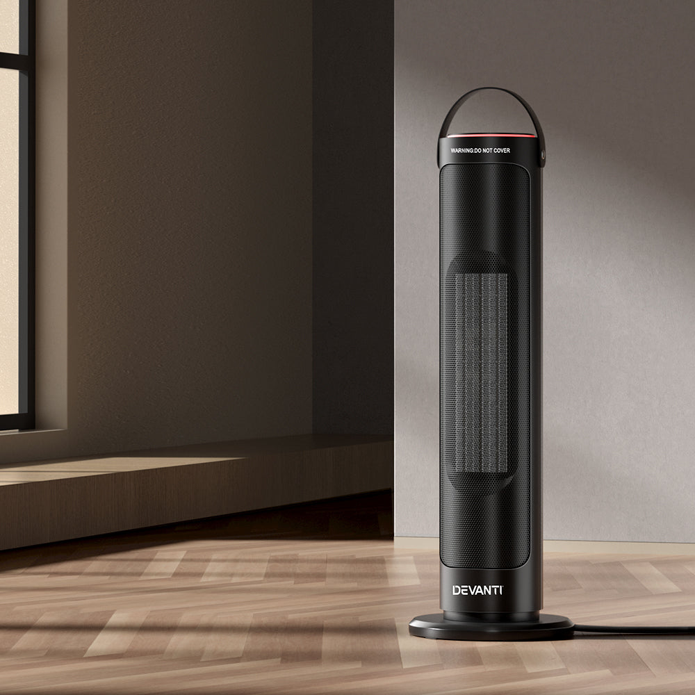 Ceramic Tower Heater Electric Portable Oscillating Remote Control 2000W
