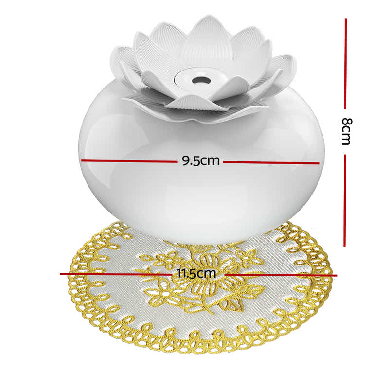 Aromatherapy Diffuser Aroma Ceramic Essential Oils Air Humidifier Lotus