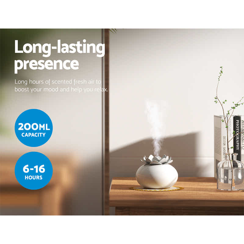 Aromatherapy Diffuser Aroma Ceramic Essential Oils Air Humidifier Lotus