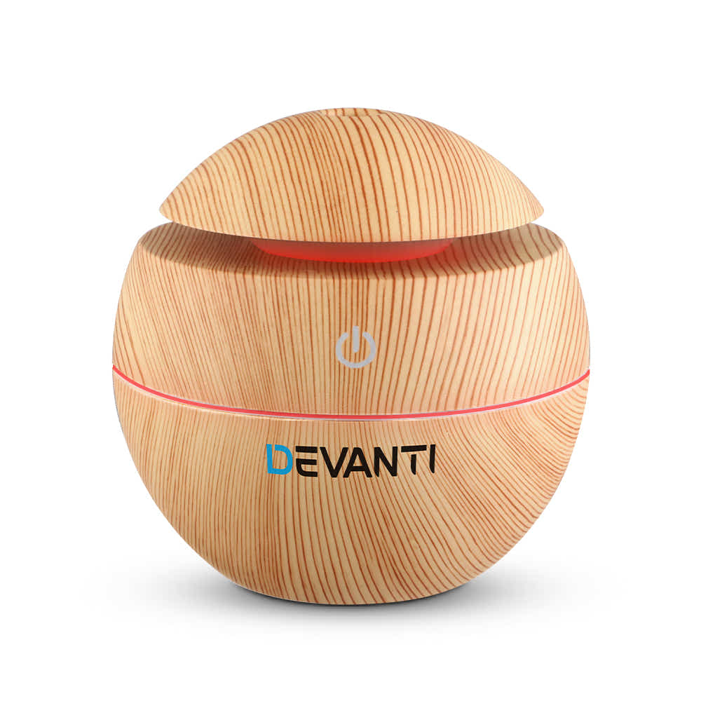 DS NA Aromatherapy Diffuser Aroma Essential Oil Air Humidifier LED Light 130ml