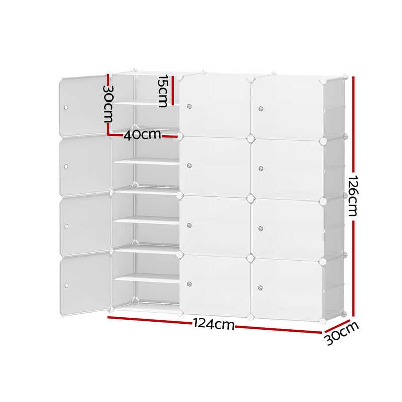 DS NA Artiss DIY Shoe Box Shoe Cabinet White Storage  Portable Organiser Stand