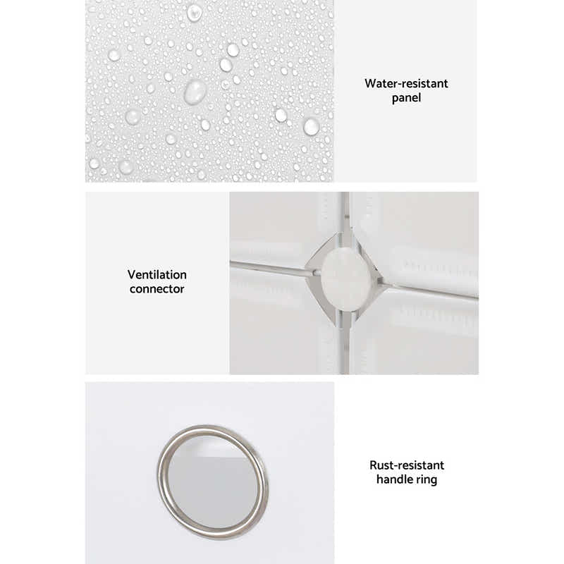 DS NA Artiss DIY Shoe Box Shoe Cabinet White Storage  Portable Organiser Stand