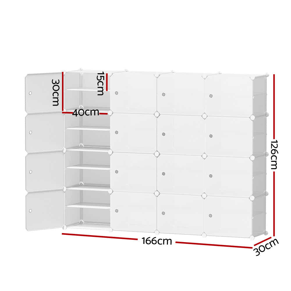 DS NA Artiss DIY Shoe Cabinet Shoe Box White Storage  Portable Organiser Stand