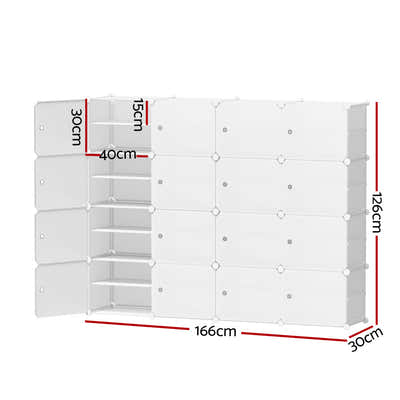 DS NA Artiss DIY Shoe Cabinet Shoe Box White Storage  Portable Organiser Stand