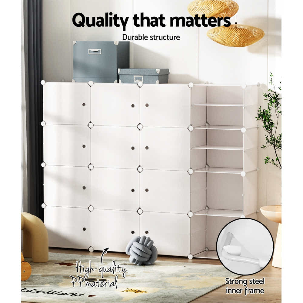 DS NA Artiss DIY Shoe Cabinet Shoe Box White Storage  Portable Organiser Stand