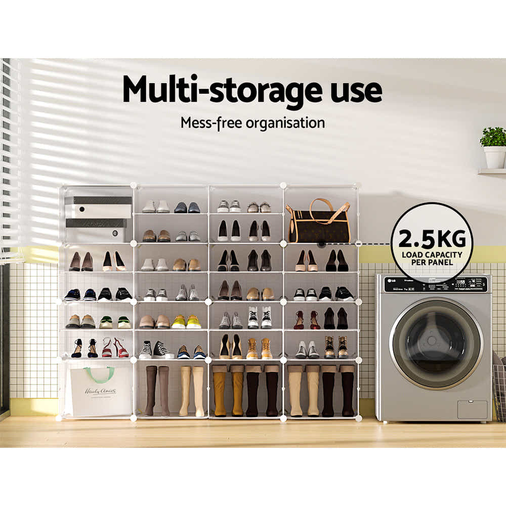 DS NA Artiss DIY Shoe Cabinet Shoe Box White Storage  Portable Organiser Stand