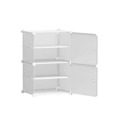 DS NA Artiss Shoe Cabinet DIY Shoe Box White Storage Portable Organiser Stand