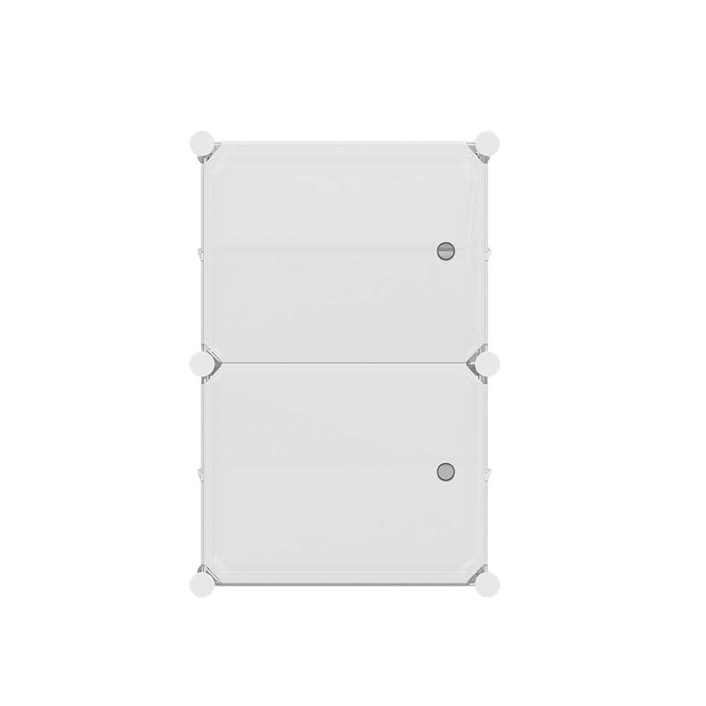 DS NA Artiss Shoe Cabinet DIY Shoe Box White Storage Portable Organiser Stand