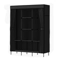 Artiss Clothes Wardrobe Storage Large Portable Organiser with Shelf Black