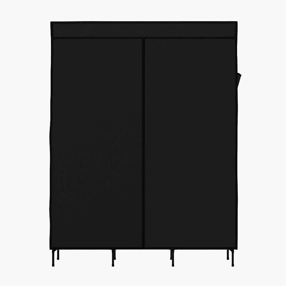 DS NA Artiss Clothes Wardrobe Storage Large Portable Organiser with Shelf Black
