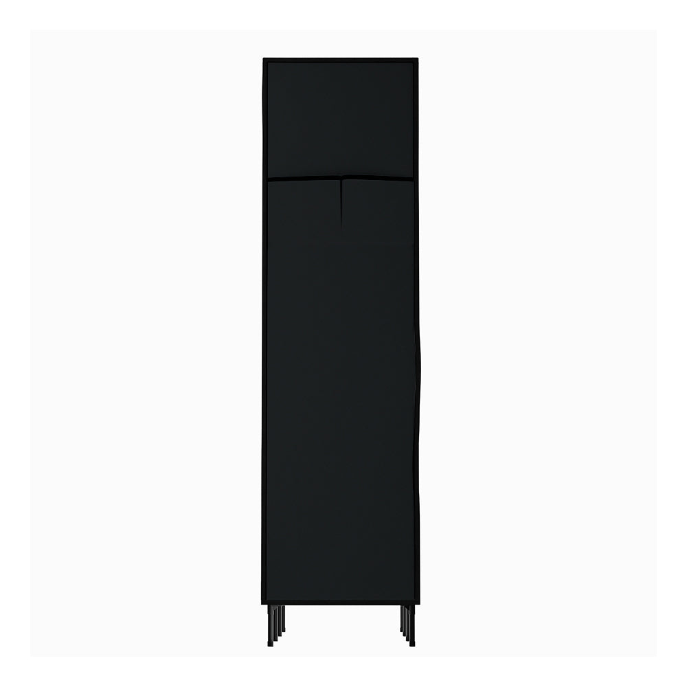 DS NA Artiss Clothes Wardrobe Storage Large Portable Organiser with Shelf Black