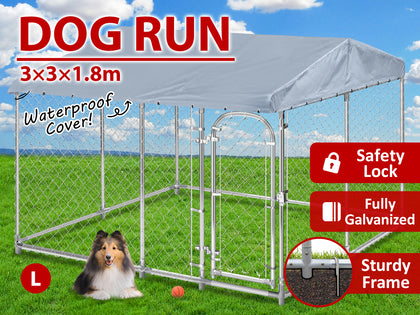 Dog Run B Upgrade Roof 3X3X1.8M